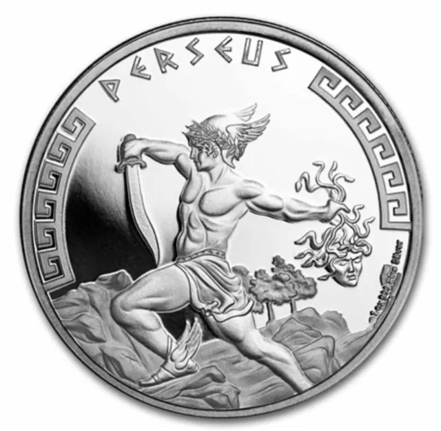 2024 Niue 1 oz .999 Proof Silver Heroes of Greek Mythology Perseus BU In Capsule