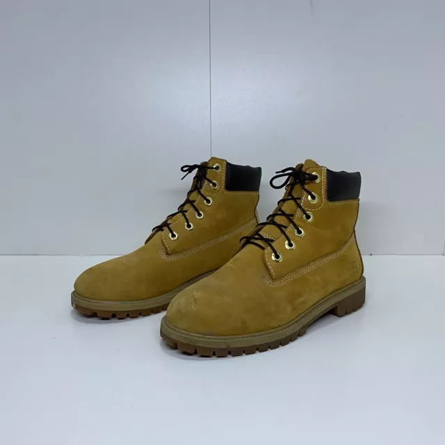 Timberland Ankle Boots UK 5.5 EU 39 Boys Waterproof Nubuck Wheat Shoes