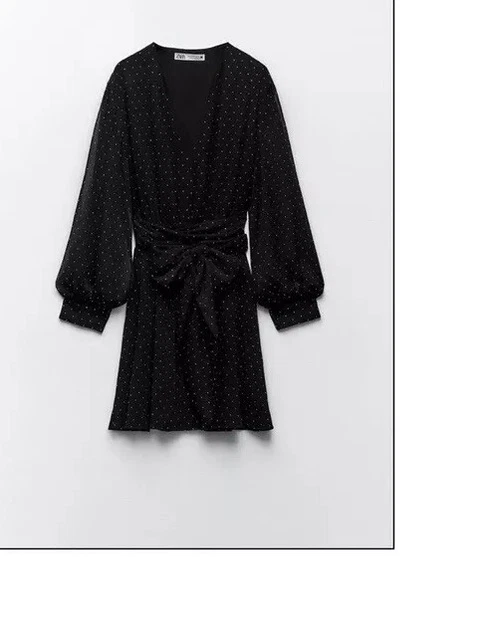 zara black mini dress with rhinestones Not One Time Knit Mini Dress main image 0