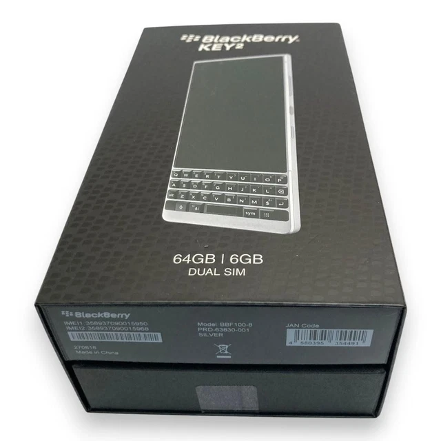 Blackberry key2 BBF100-8 DualSIM SIMフリー BlackBerry KEY2 Silver