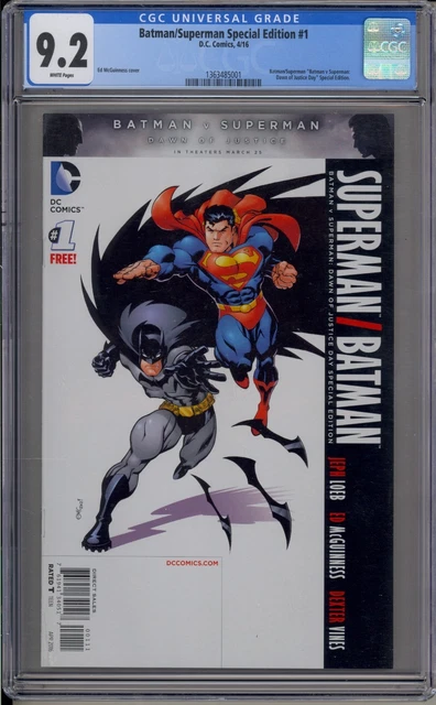Superman/Batman: Dawn Of Justice Day Special #1 - Cgc 9.2 - 1363485001