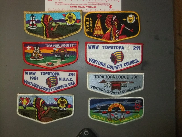 Boy Scout OA 291 Topa Topa Lodge Flap Collection 0944JJ 2