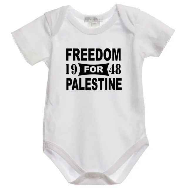 J244 body Bimbo Free Palestina Bambino 100% cotone Bimba