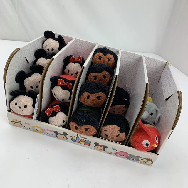 Disney Tsum Tsum 3" Plush Lot of 18 w/ Display Box New Mickey Minnie Dumbo