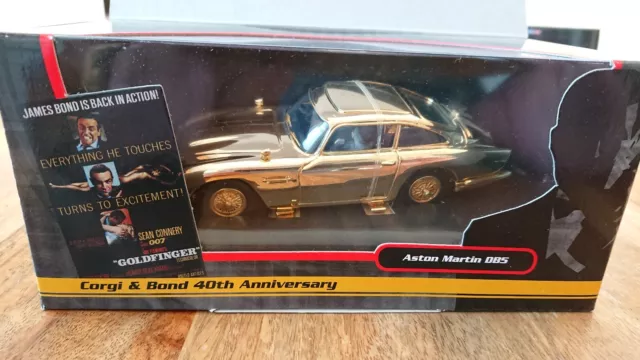 Corgi CC04307 Gold Plated Aston Martin DB5 James Bond 007 40th Anniversary NEW