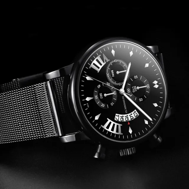 Mens Watches Luxury Busine Quartz Watch Casual Slim Mesh Steel Sport Wristwatch
