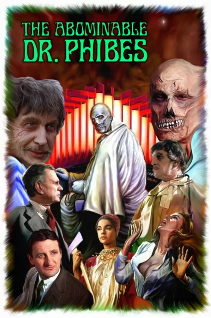 the abominable dr phibes a5. original print.artwork.by paul winters