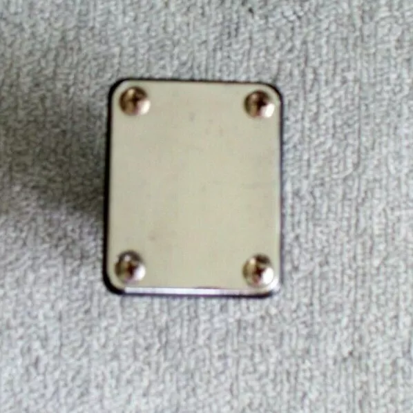 Fender Starcaster Chrome Neck Plate w Screws and Cushion Pad for Strat or Tele