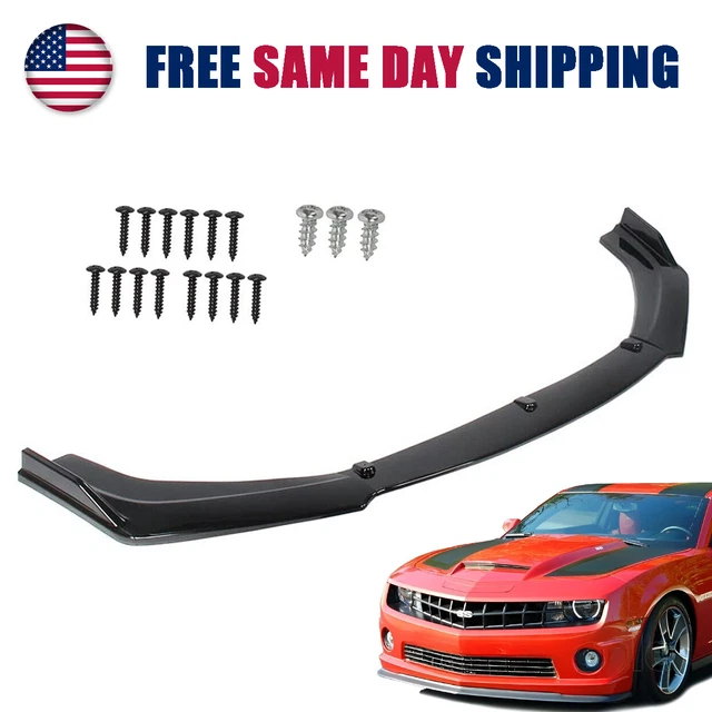 CAR FRONT BUMPER Lip Spoiler Splitter Body Kit Glossy Black For