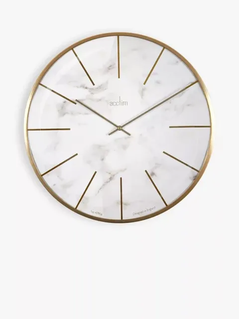 Acctim Luxe Metal Analogue Quartz Wall Clock, 39cm, Brushed Brass - RRP £60.00