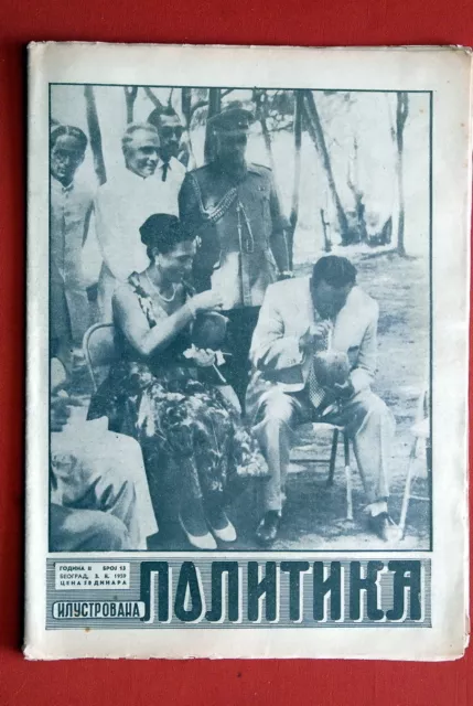 JOSIP BROZ TITO IN SRI LANKA CEYLON ON COVER 1959 b/w RARE EXYU MAGAZINE