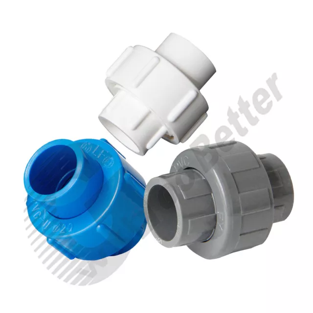 3 Colors PVC Fittings Union Straight Connectors Φ20~Φ110mm Female Socket Connect