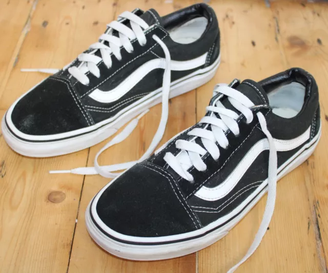 VANS Classic Old Skool Black Suede Low Top Trainers UK 5 Eur 38