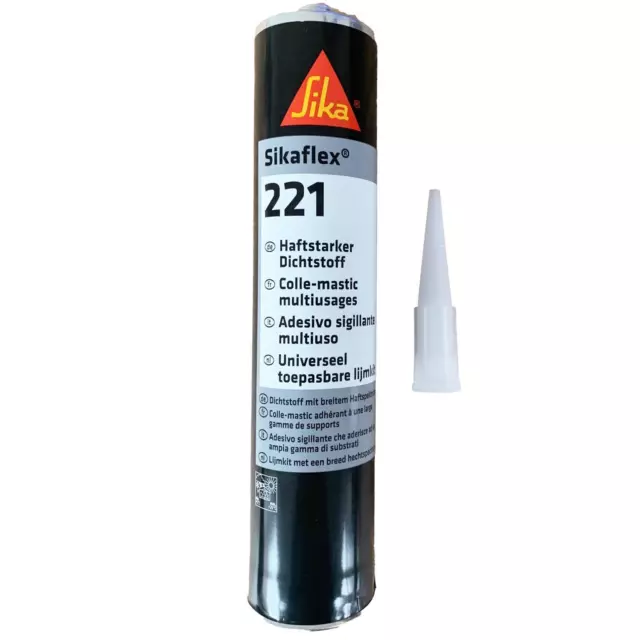 Sikaflex 221 stahlgrau 300ml multifunkt Kleb & Dichtstoff Sika 221