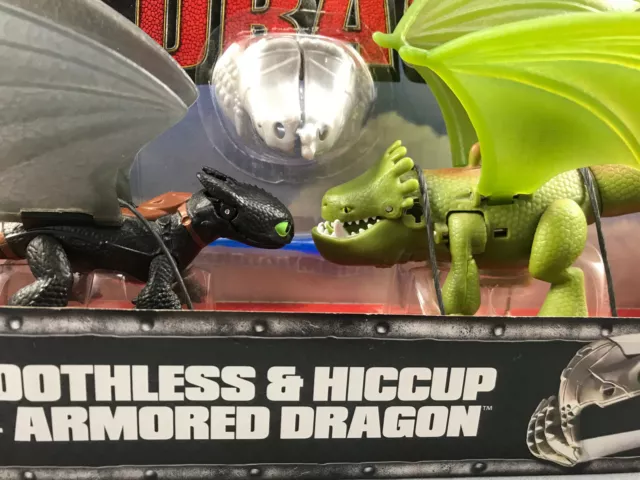 Toothless & Hiccup vs Armored Dragon Action Figures DreamWorks Spin Master 2015 3