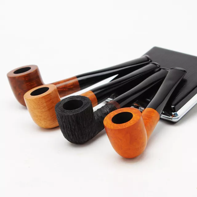 Handmade Straight Billiard Pipe Classic Briar Wooden Tobacco Pipe Smoking Tools