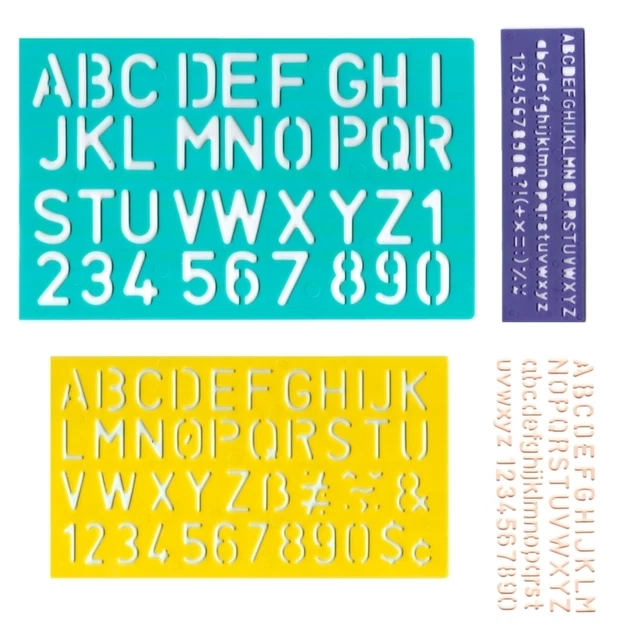 STENCIL SET 5MM to 30mm Alphabet Letters Number Plastic Stencils Large