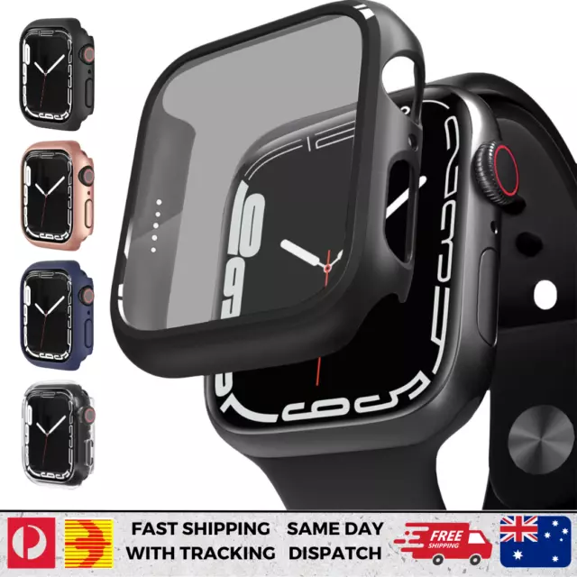 For Apple Watch iWatch 8 SE 7 6 5 4 38/40/41/42/44/45 Screen Protector Case