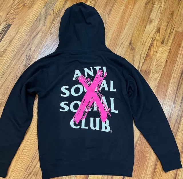 NWT Anti Social Social Club ASSC Canceled Hoodie Black L AUTHENTIC ALL TALK