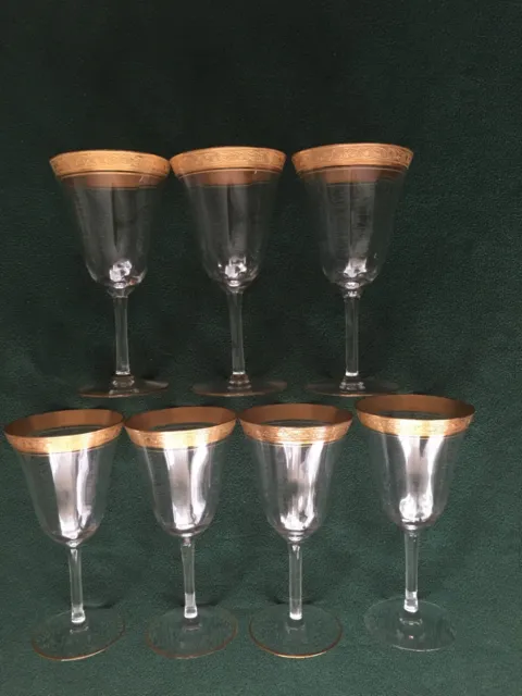 Antique Tiffin Franciscan-Minton Gold Rim glassware sets