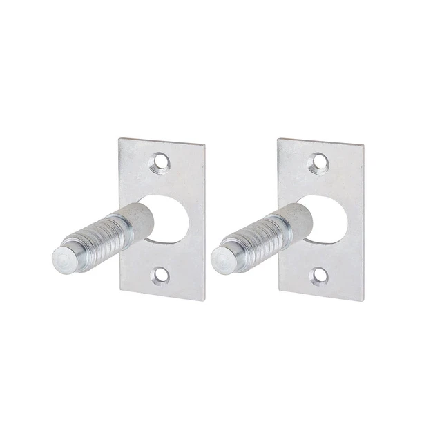 Security Door Hinge Bolt Satin Chrome Pack of 2