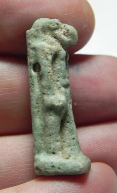 ZURQIEH -as103336- ANCIENT EGYPT.  FAIENCE THOTH AMULET. 600 - 300 B.C