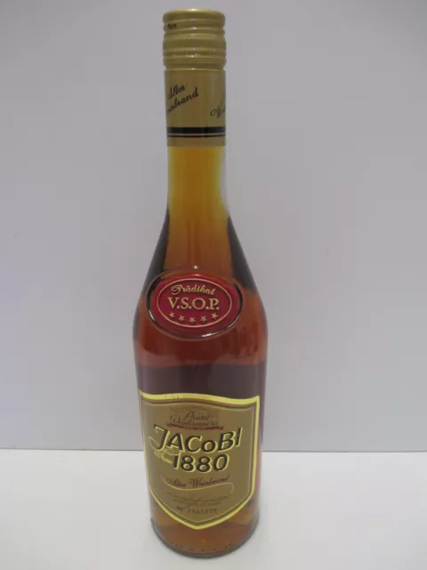 Jacobi 1880 Weinbrand aus den 80er Jahren 0,7 L. 36 % VSOP Sammlerstk.