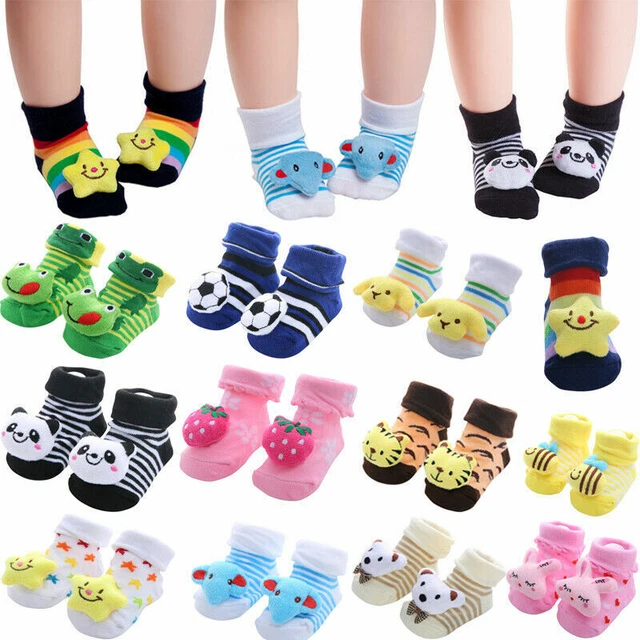 Baby Girl Boy Anti-slip Socks Cartoon Newborn Slipper Shoes Boots 0-12 Months