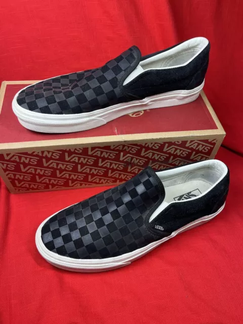 Vans Classic Slip-On Checkerboard Shoe Black/black Checkered US M 10  W 12