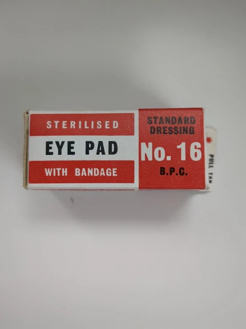 VINTAGE S&N STERILISED EYE PAD WITH BANDAGE No 16 BPC BRAND NEW SEALED
