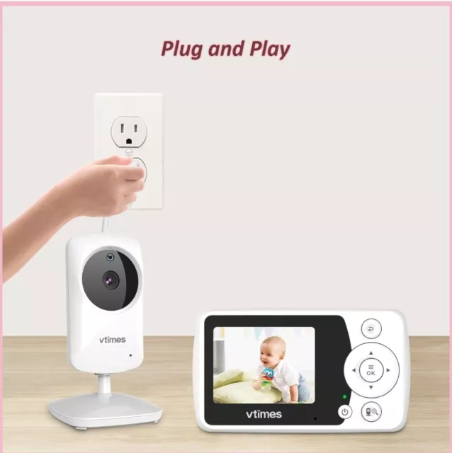 Vtimes Wireless Video Baby Monitor with Digital Camera 3.2" Screen VT302