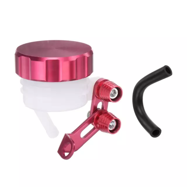 2pcs Aluminum Brake Oil Cup, ABS Brake Fluid Reservoir Cylinder Tank, Red