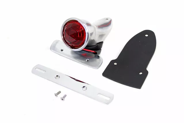 Bates Bobber Tail Lamp Assembly Polished fits Harley-Davidson