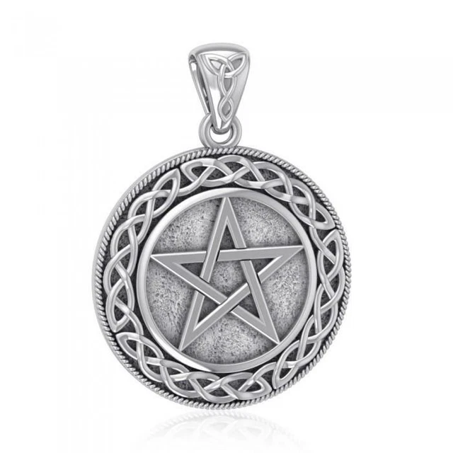 Pendentif Lune Celtique En Argent 925 Massif | Bijou Wiccan Pagan, Neuf Avec étiquettes