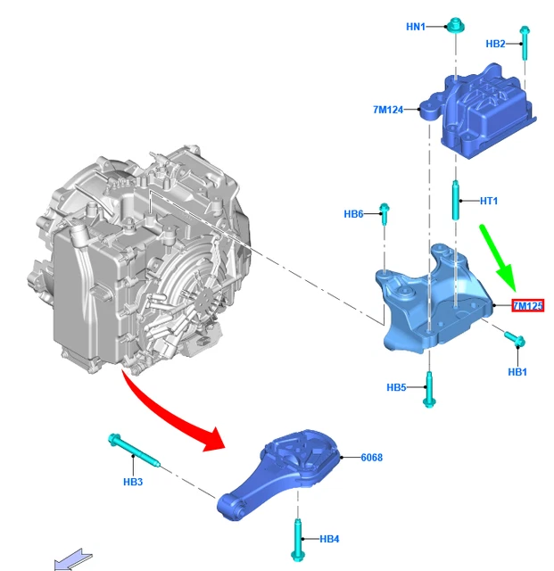 FORD TRANSIT CUSTOM MK1 Transmission Mount Bracket 2510687 NEW GENUINE £142.50 PicClick UK