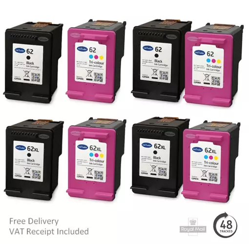 Remanufactured HP 62 & 62XL Ink Cartridges For HP Envy 5540 Printers