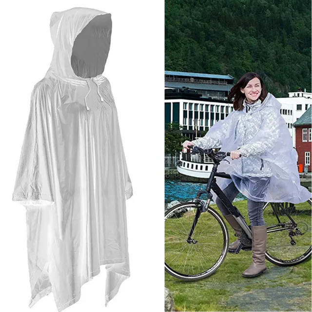 Poncho Mantella Impermeabile Antipioggia Giacca Anti Pioggia PVC con Cappuccio