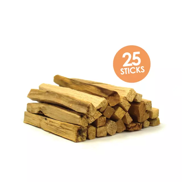 Palo Santo Bastoncini 25 Legnetti incenso 100% Naturale Etico Sostenibile 10cm