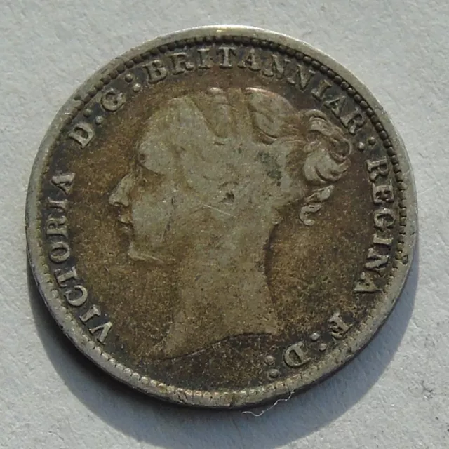 1881, Queen Victoria Young Head Silver Threepence, Some Good Detail, S3914