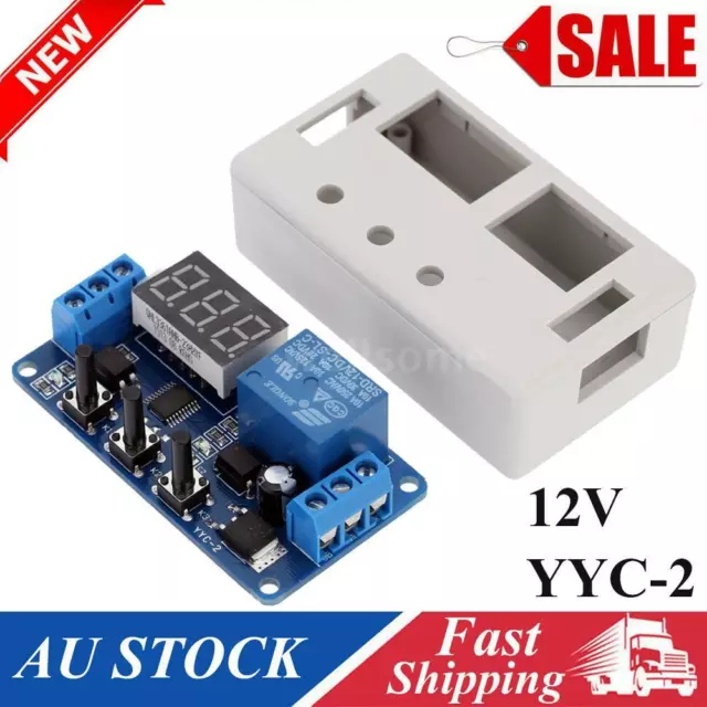 DC 12V Relay Module LED Display Automation Digital Delay Timer Control Switch AU