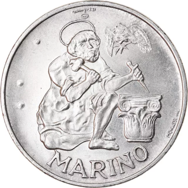 [#903500] Coin, San Marino, 500 Lire, 1975, MS, Silver, KM:48