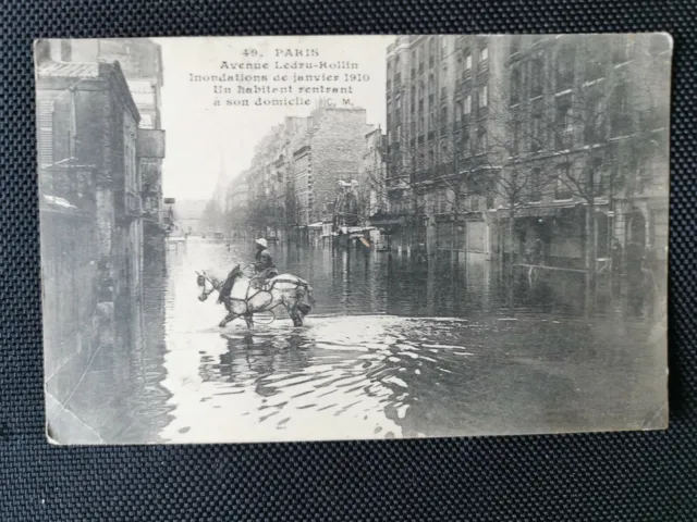 CPA 75 PARIS - Avenue Ledru-Rollin - Flood - January 1910