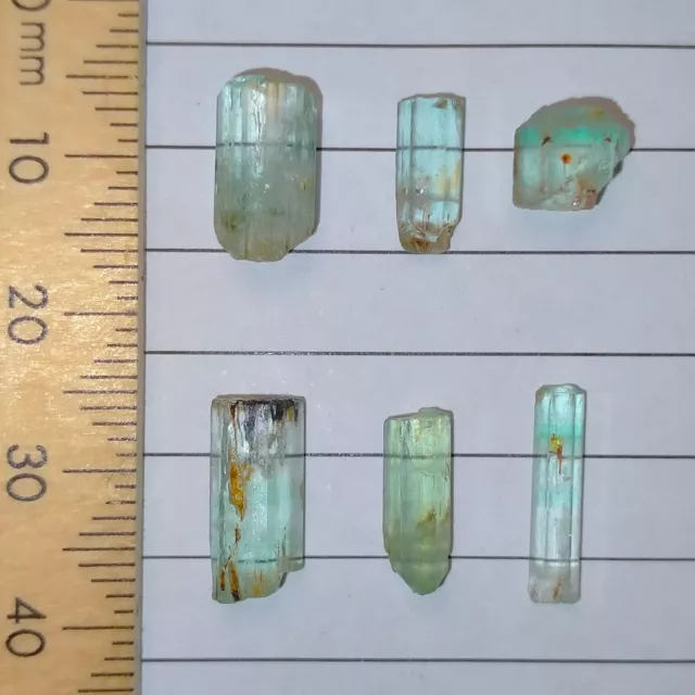 Rough Emerald gems clear uncut natural crystals lot 12.5ct Australian Stock