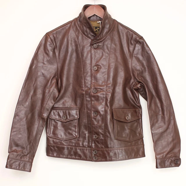 LEVIS VINTAGE CLOTHING Menlo Cossack Leather Jacket M Bourbon Brown  Einstein LVC EUR 696,85 - PicClick FR