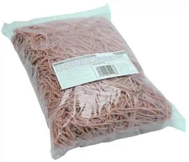 [Ref:452102-10] MAPED Lot de 10 sachets de 1 kg d'élastiques, nature, 200 x 10