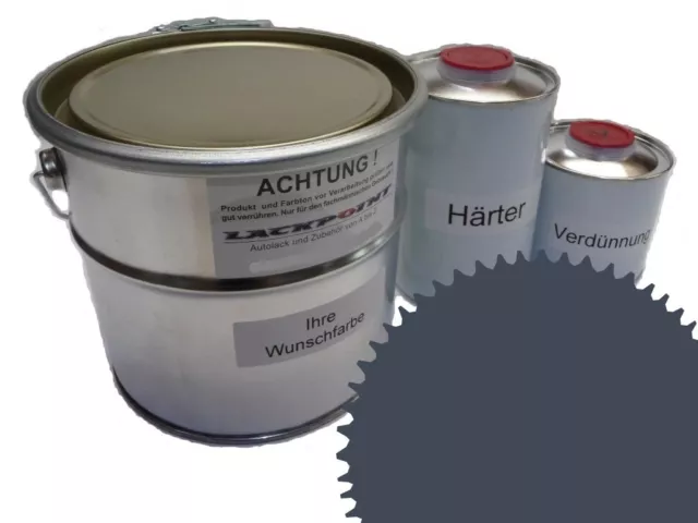 1,75 Litre Set 2K Peinture Voiture Ral 7011 Gris Fonte Mat Aucun Vernis Tuning