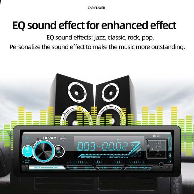 Bluetooth Lecteur MP3 de voiture Unité de tête audio dans le tableau de bord