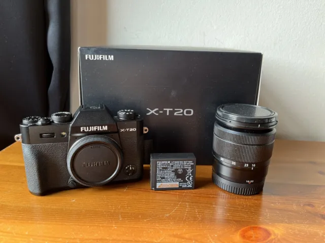 Fujifilm X-T20 Camera(Black), Fuji XC 16-50mm OIS II Lens Bundle, Lowepro bag