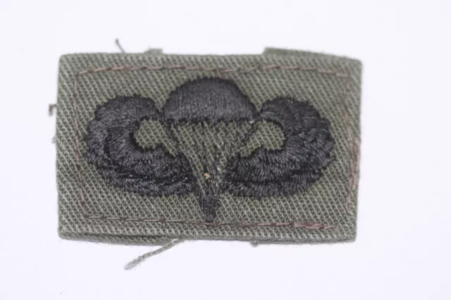 Original Us Army Vietnam Period Basic Parachutist Parachute Wing Subdued Used 10