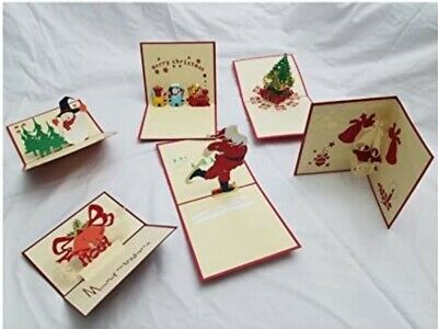 3D Christmas cards Pop up, greetings cards Unique 3D holiday cards gift for Xmas
